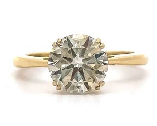 2.00 Carat Fancy Champagne Diamond Solitaire Cathedral Ring in 14k Yellow Gold; $4,130 Retail