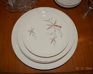 Large set of Vintage Mid Century China - Carefree True China from Syracuse, NY - Made in the USA - Finess Pattern