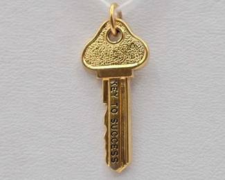 #770 • 14K Gold Key Pendant, 2.74g
