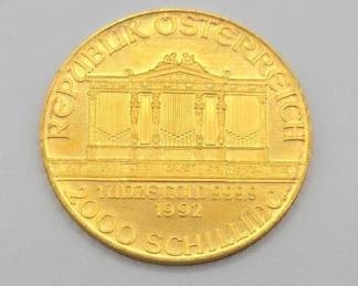 #602 • (1992) 2000 Schilling Vienna Philharmonic .999 Fine Gold Coin
