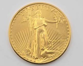 #634 • 1991 $50 American Gold Eagle Coin, 1oz
