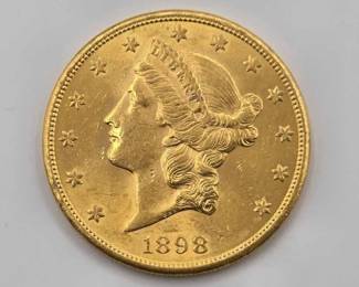 #694 • 1904 $20 Liberty Head Double Eagle Gold Coin, 1oz
