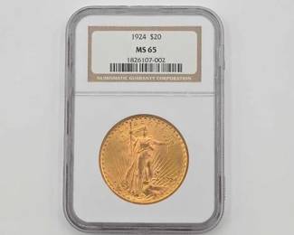 #681 • 1924 $20 Saint Gaudens Double Eagle Gold Coin, 1oz
