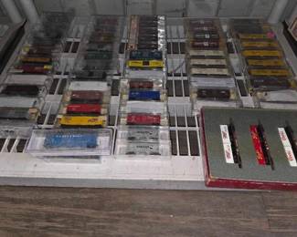 #8578 • (65) Assorted N-Scale Model Trains
