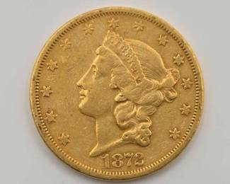 #684 • 1870 $20 Liberty Head Double Eagle Gold Coin, 1oz
