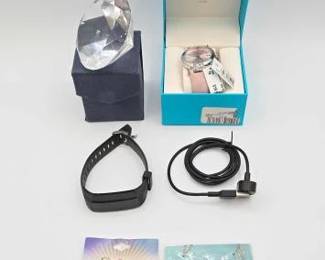 #1004 • Women's Adreienne Vittadini Watch, Large Faux Diamond & More
