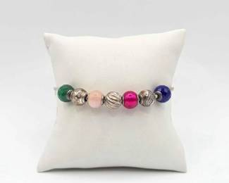 #918 • Sterling Silver Pandora Bracelet with Charms, 19.87g
