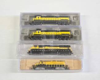 #8166 • (4) N Scale Model Trains
