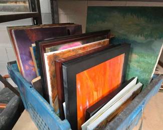 #2606 • (24) Painted Wall Art Canvases
