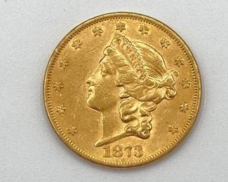 #696 • 1873 $20 Liberty Head Double Eagle Gold Coin, 1oz
