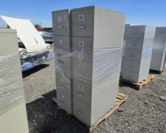 #80514 • (3) Metal Filing Cabinets
