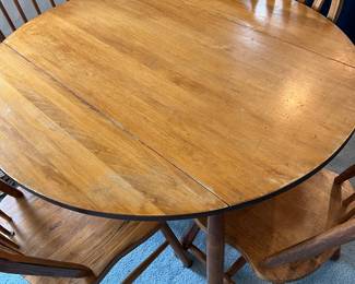 DROP LEAF TABLE WITH COORDINATING CHAIRS