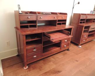 Lassiter Furniture 2 Count Computer Ready Home / Office Desks with removable top hutch Two Count