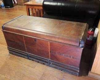 Art Deco Vintage Waterfall Cedar Chest