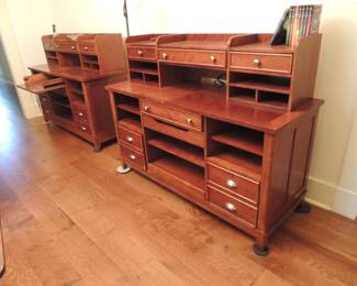 Lassiter Furniture 2 Count Computer Ready Home / Office Desks with removable top hutch Two Count