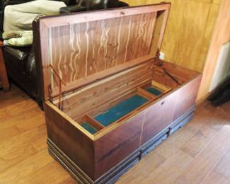 Art Deco Vintage Waterfall Cedar Chest