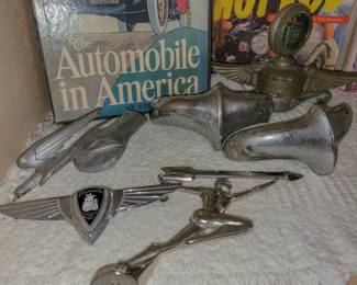 Car parts and hood ornaments