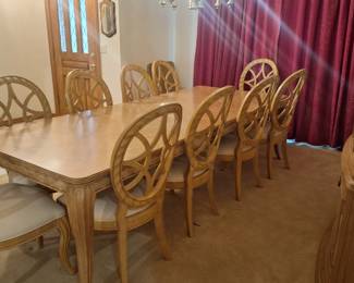 Bernhardt table and 8 chairs.

