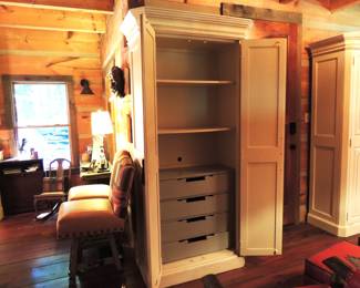 2 count  Paula Deen by Universal Furniture  Off White Cabinets  87" H x 37" W x 19" D