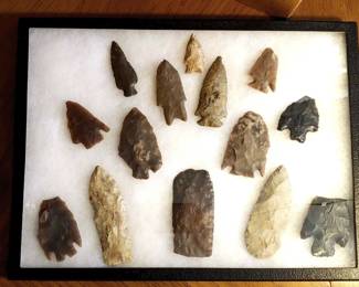 Authentic Arrowheads In Display