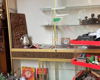 Brass:glass large display cabinet
FREE!!