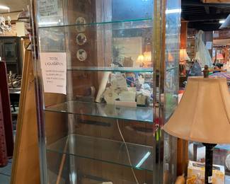 Heavy Chrome and glass locking Trophy Case $299