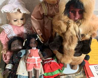 Example of some of the dolls - there are several cabbage patch too