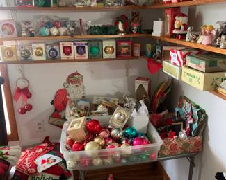 Loads of vintage Christmas: glass, handmade, vintage