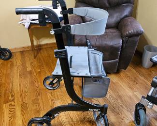 Drive Medical Foldable Rollator Walker with Seat 
