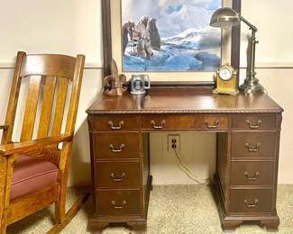 Charles Sligh Company Desk with leather top