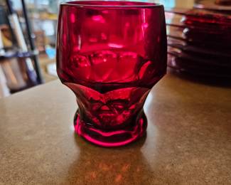 Ruby Red Assorted Glass Dishes & Goblets