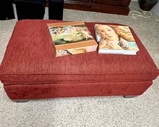 Burnt orange ottoman 