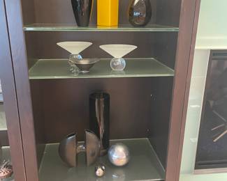 Glass art and display pieces available for in person purchase