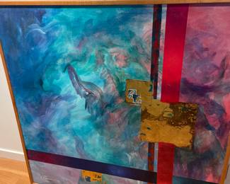 $1800 Original abstract art by J. J. Economus 49” square (original price $3,400)