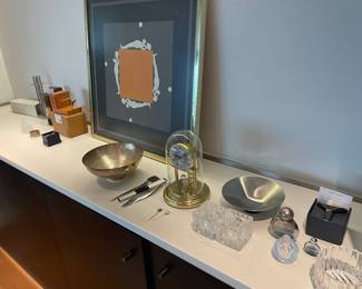 More interesting pieces. Serigraph in back is sold in a separate photo.