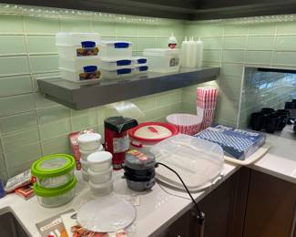 Kitchen and storage items available for in person purchase