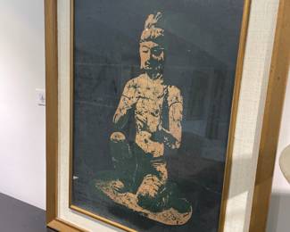 $320 Batik Buddha. 36. 5 h X 28.5 w.