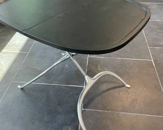 $240 Kartell aluminum based folding table. 24” X 18.5” X 19.5”h.
