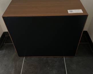 $180 DWR two shelf cabinet with door. 25.5 w X 14.5 d. X. 21.5h