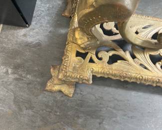 Close up of the small crack at base