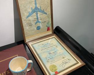 Some of the many PamAm memorabilia available for in person purchase.