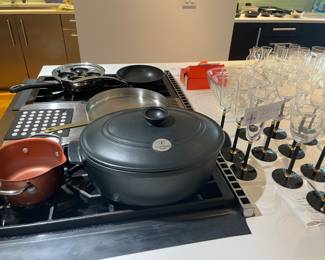 Emile Henry and Italian glassware available for in person purchase