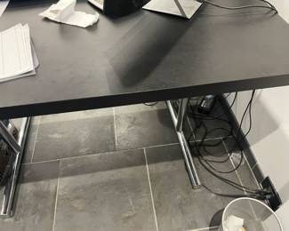 $430 Vintage Stendig black and chrome desk/table. 54” X 30” X 30” h.
