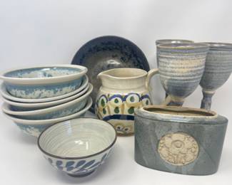 Assortment of Blue Pottery! Some Signed