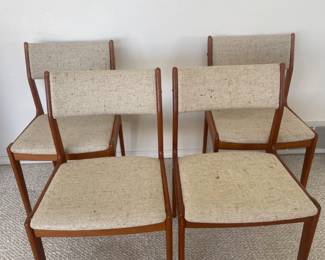 Mid Century Teak Scandinavia Woodworks Co. Dining Chairs - Set of 4