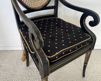 Black Regency Style Armchair by Pulaski Furniture