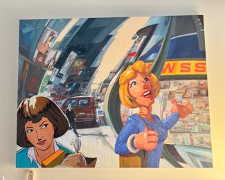 Louis Escobedo,(American, b. 1952)
“Whose Reality”
Oil on Canvas 38” x 48”