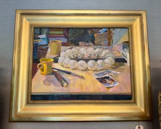 Louis Escobedo
(American, b. 1952)
“Power Necklace”
Oil on Board
18” X  24”