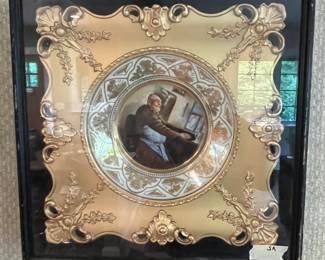 ANTIQUE PLAQUE FRAMED