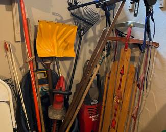 GARDEN TOOLS & SLED